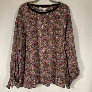 Pennington’s Multi-Colour Floral Long Sleeve Blouse NWT